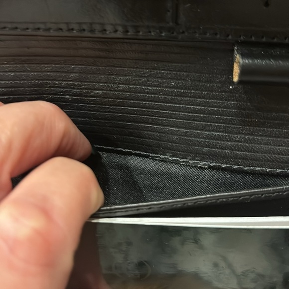 CAMELI Collection women’s genuine leather black checkbook credit card wallet vtg - Picture 7 of 14